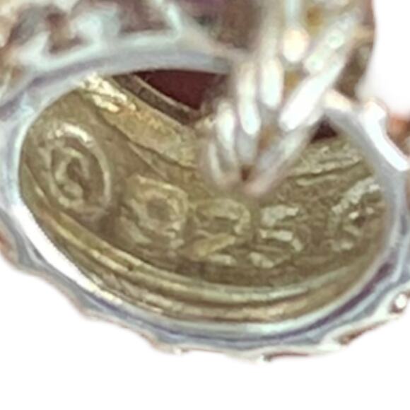 Vintage sterling silver 925 necklace 16 inch and charms - Picture 5 of 5